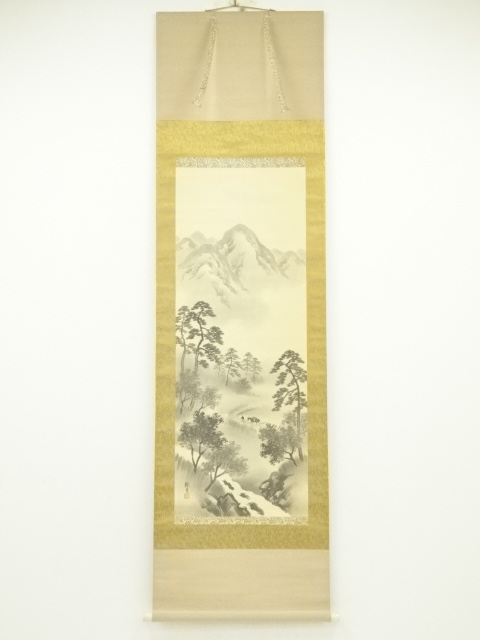 JAPANESE HANGING SCROLL / HAND PAINTED / LANDSCAPE